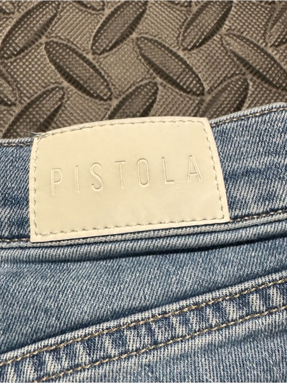 Pistola Light Wash Distressed Straight Leg Jeans Size 27 High Rise - Picture 12 of 12